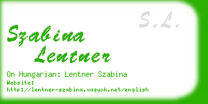 szabina lentner business card